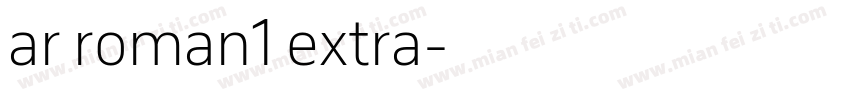 ar roman1 extra字体转换